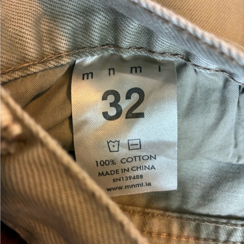 MNML Tan Distressed Slim Jeans - Picture 2 of 4